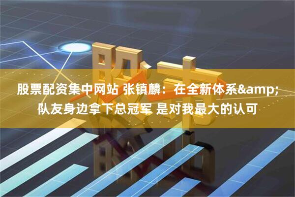 股票配资集中网站 张镇麟：在全新体系&队友身边拿下总冠军 是对我最大的认可